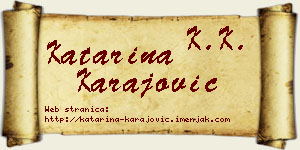 Katarina Karajović vizit kartica